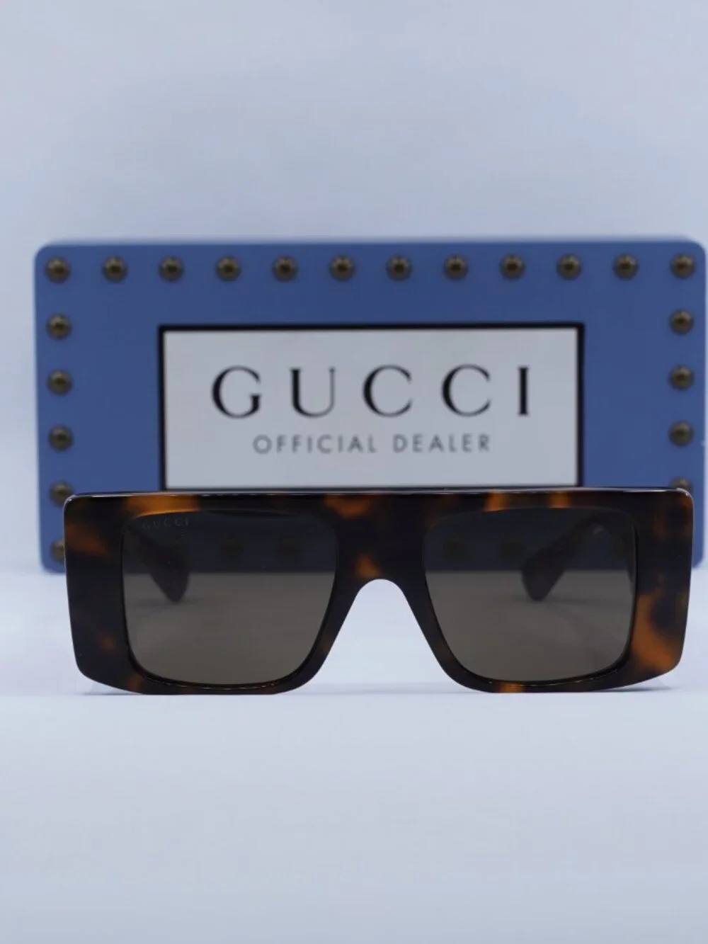 Gucci GG1888S 002 Rectangle Sunglasses - Havana/Brown